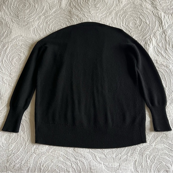 Theory - Cashmere Oversized Open-Front Cardigan - Black - Picture 7 of 10